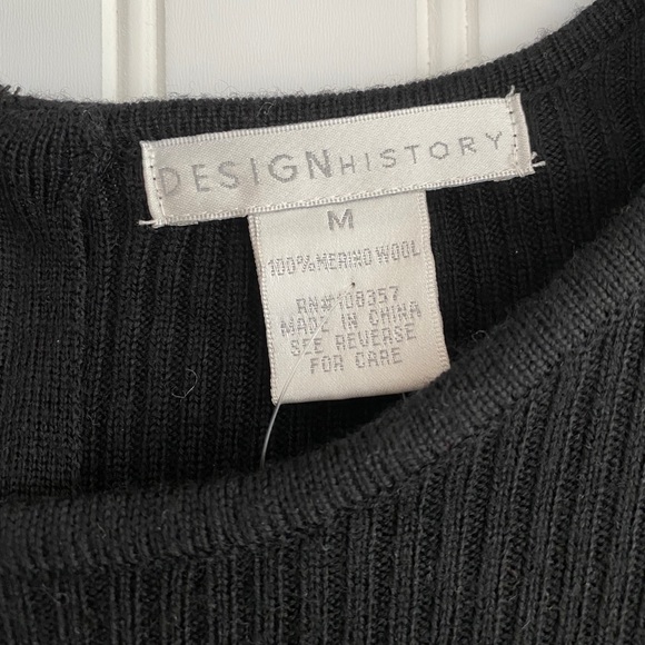 DESIGN HISTORY 💯% merino wool black dress M - Picture 9 of 11
